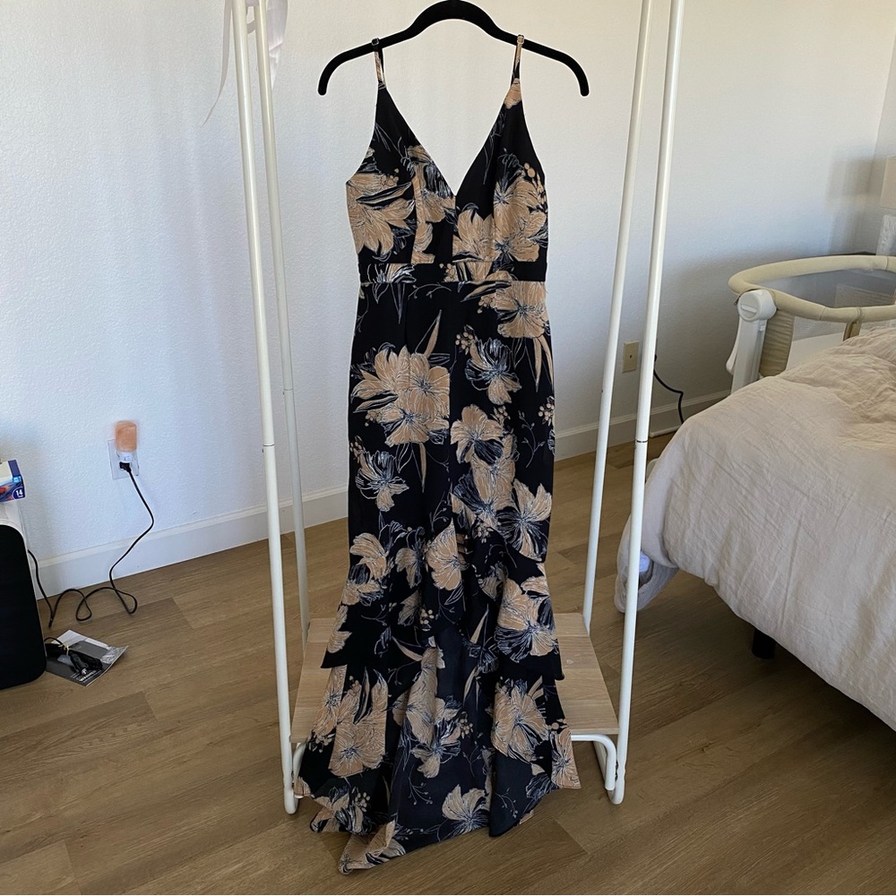 Black Floral Gown